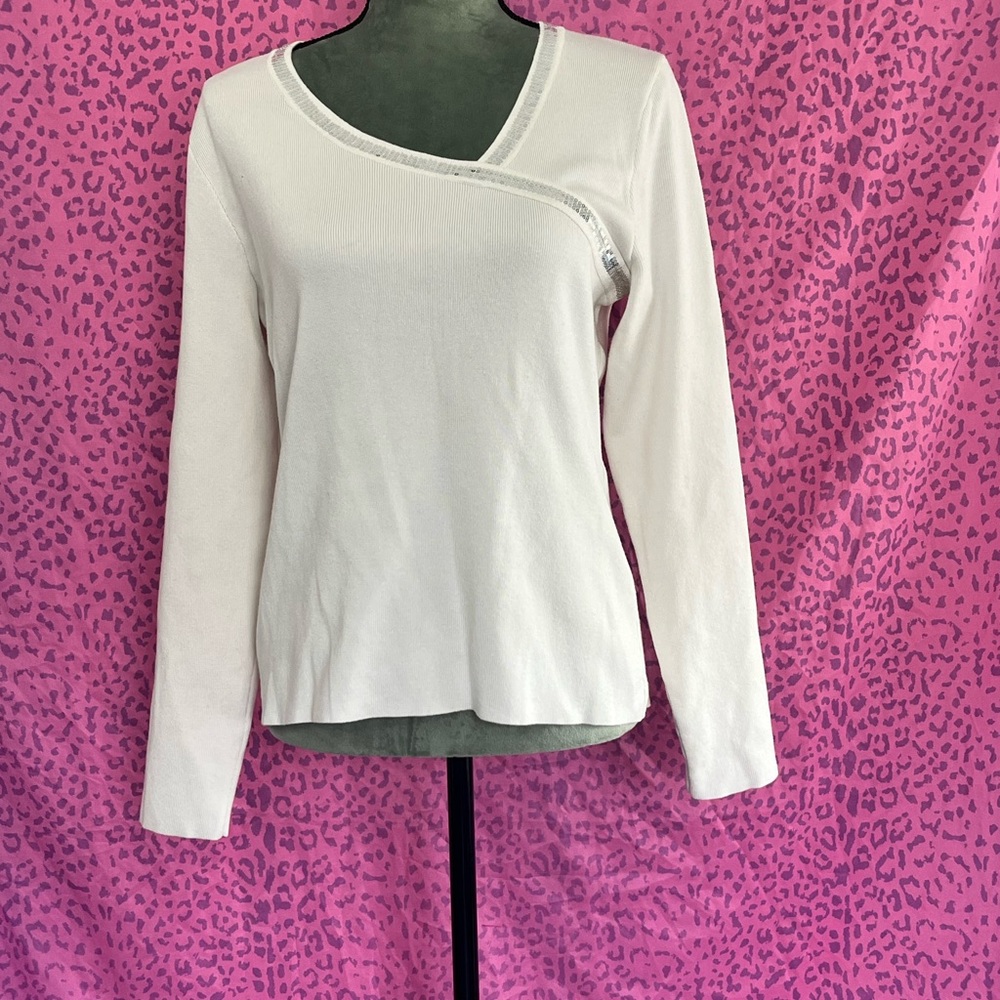 Calvin Klein Sweater with Silver Sequins
